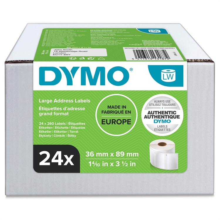 DYMO LW SUURI OSOITETARRA 36X89MM /24 - 2
