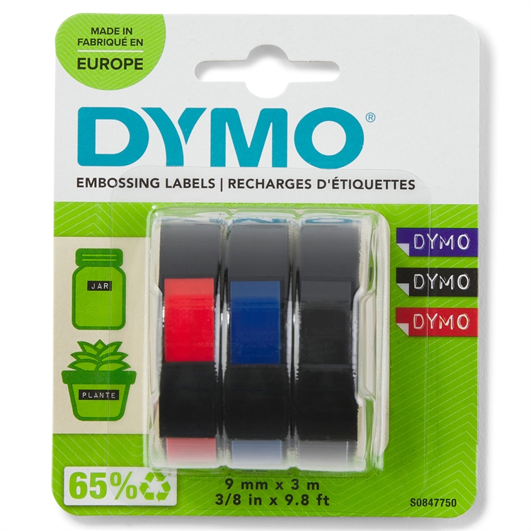 Kohokirjoitinteippi Dymo 9mmx3m/3rll
