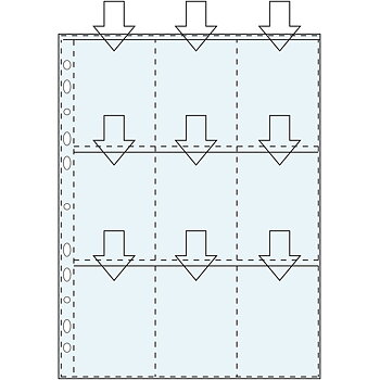 Keräilykorttitasku 7X9 A4  PP 18/10