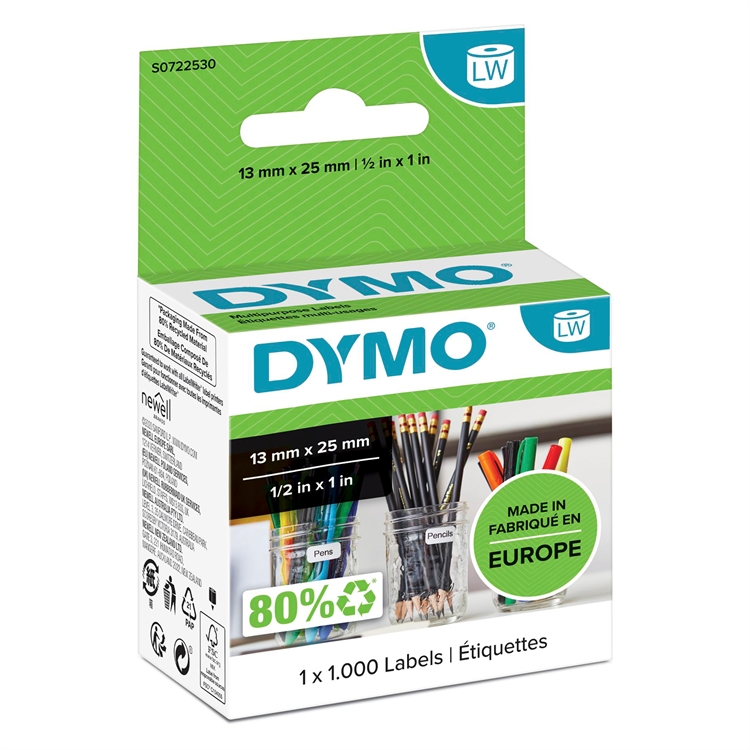 Tarra Dymo LW 25x13 mm yleis/1000