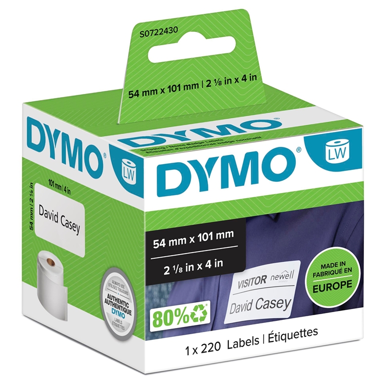 Tarra Dymo LW 54x101mm saate/220