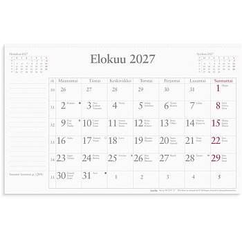 Kuukausikalenteri (refill) 2027