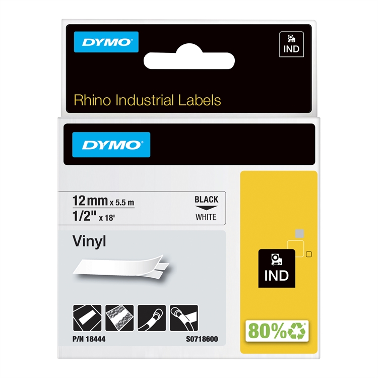 Tarrakasetti Dymo Rhino 18444 12mm valk - 2