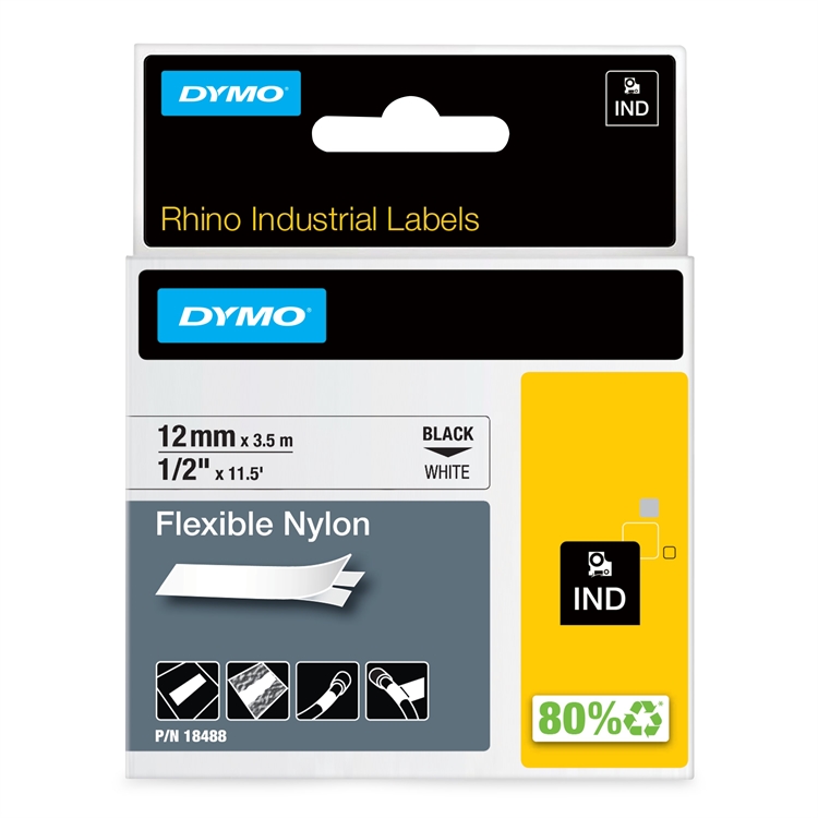 Tarrakasetti Dymo Rhino 18488 12mm valk - 2