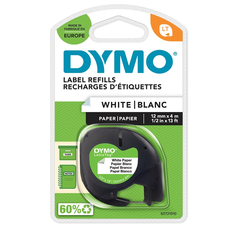 Teippi Dymo Letratagpaperi 91220 12mm - 2