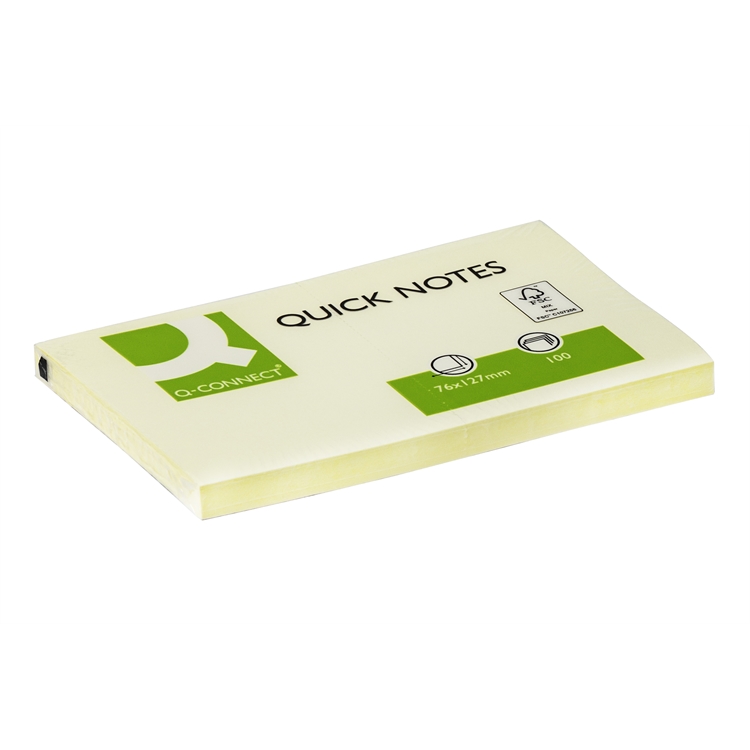 Viestilappu Q-Connect 76X127mm FSC kelt - 2