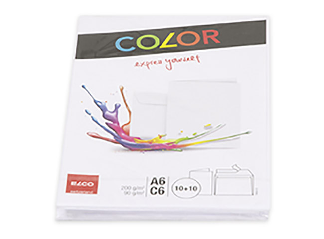 ELCO COLOR KORTTI+KUORI A6/C6 VALK /10-loppuunmyynti - 2