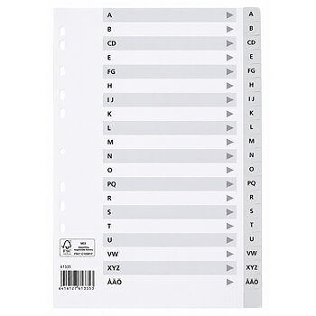 KP Aakkoshakemisto  A4 A-Ö kartonki