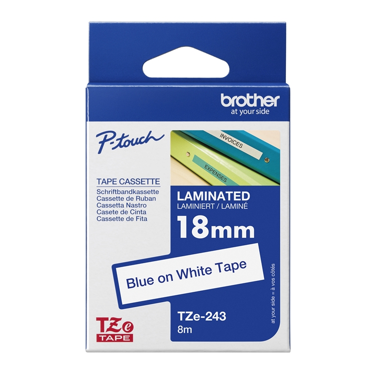 Tarrakasetti Brother TZe243 18mm val/sin - 2