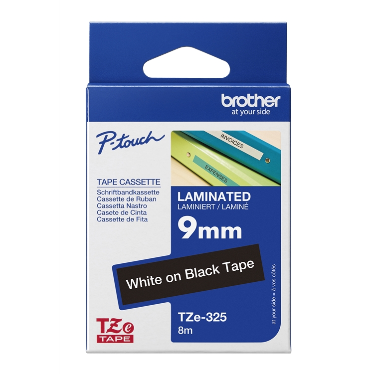Tarrakasetti Brother TZe325 9mm mus/val - 2