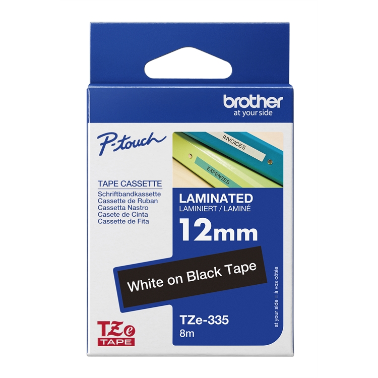 Tarrakasetti Brother TZe335 12mm mus/val - 2