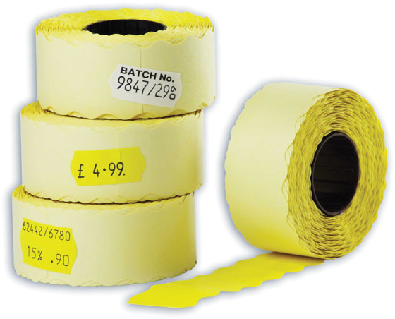 ETIKETTI 26X16MM KELT IR HINNOITTELIJAAN