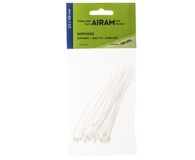 AIRAM NIPPUSIDE 2,5X100MM VALKOINEN /100