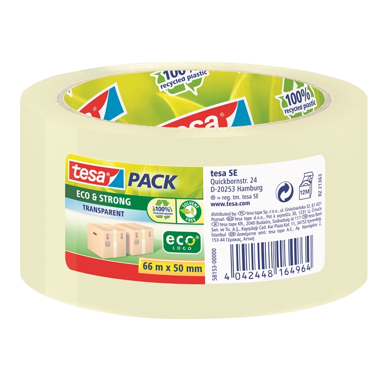 TESAPACK ECO&STRONG 66MX50MM KIRKAS