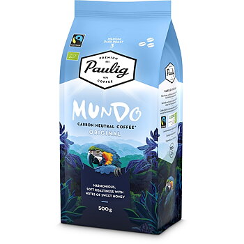 Kahvi Paulig Mundo   luomu RK papu 500g
