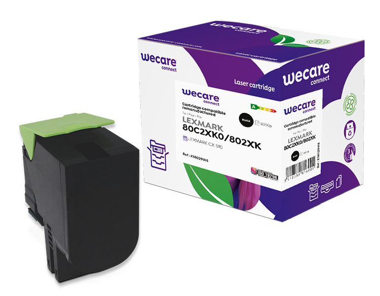 WECARE TONER FOR LEXMARK 80C2XK0 BK 8K