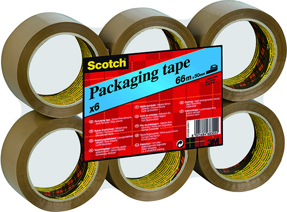 SCOTCH 371 PAKK.TEIPPI 50MMX66M RUSKEA/6