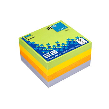 Viestilappukuutio inFO 75x75mm FSC värit