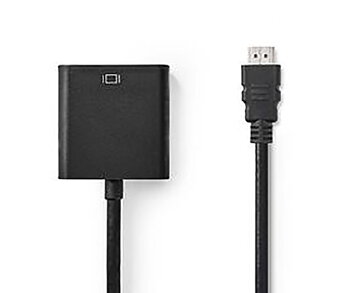 NEDIS HDMI/VGA KAAPELI 20CM MUSTA