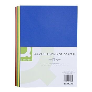 Kopiopap Q-Connect A4 80g värilaj.tu/200