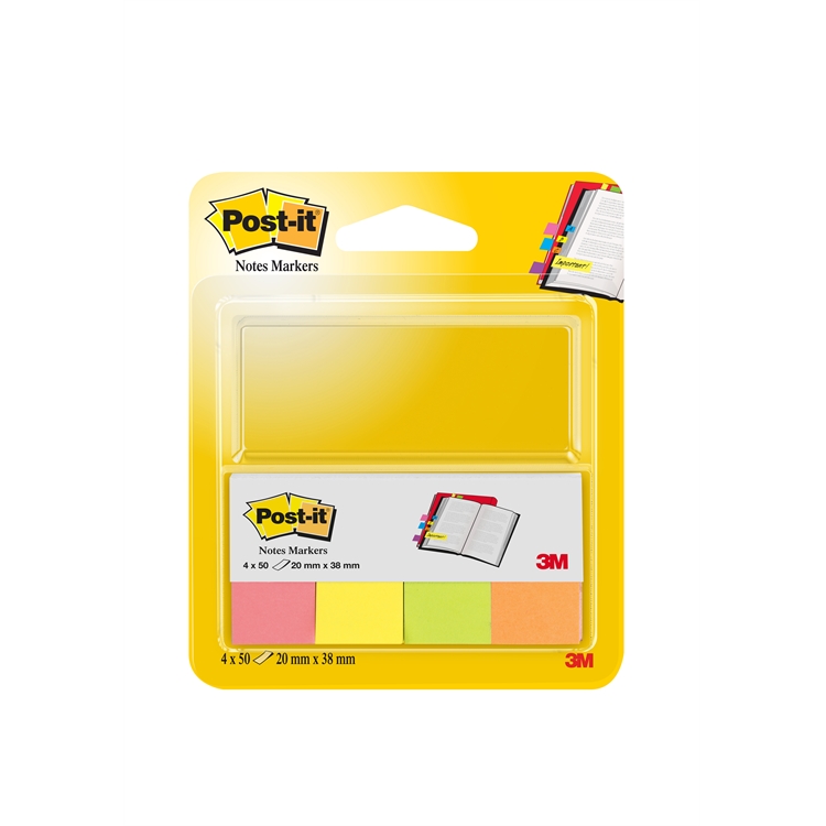 Merkkaaja Post-it 670-4N 20X38mm 4 väriä