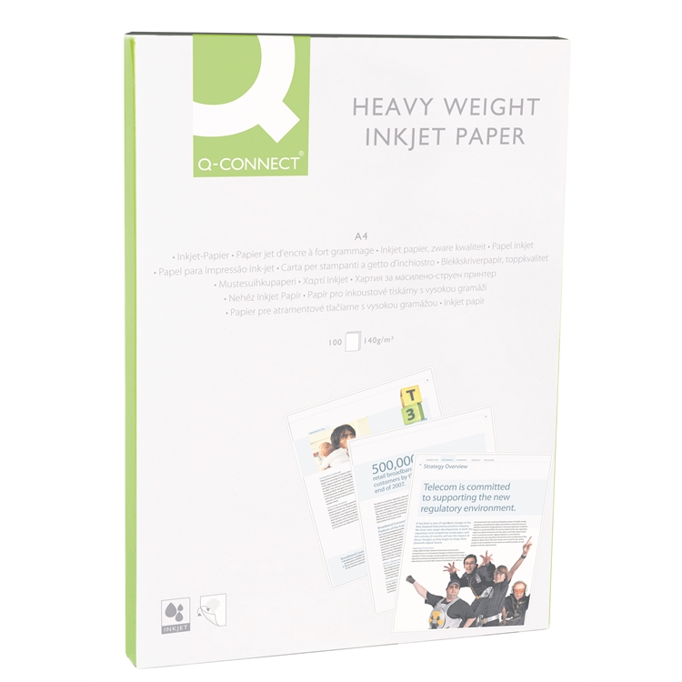 Inkjetpaperi Q      -Connect A4 140g/100 - 2