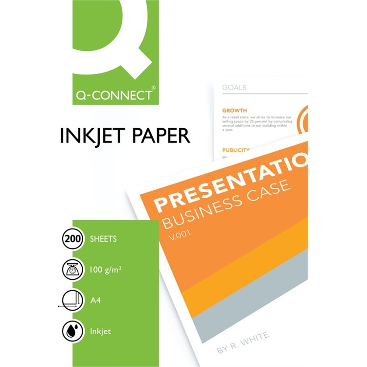 Inkjetpaperi Q-Connect A4 100g/200 - 2