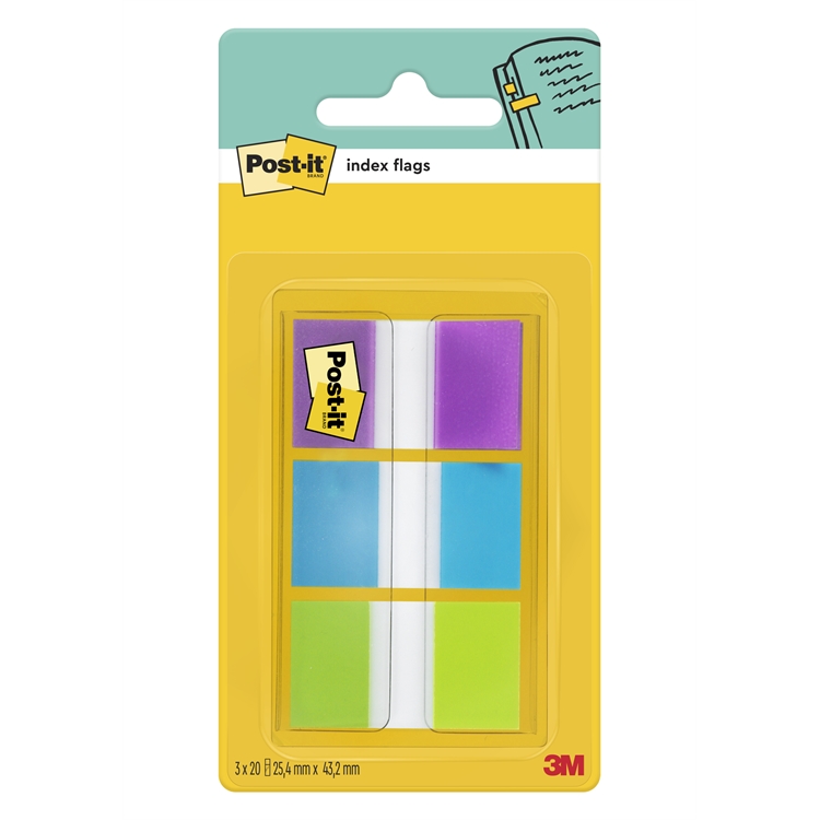POST-IT INDEX 680PBG TEIPPIMERKIT 3X20 - 2