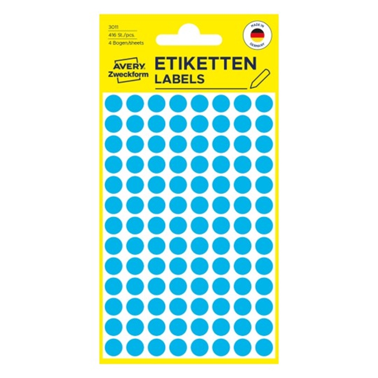 AVERY 3011 8MM PYÖREÄ SININEN TARRA /416