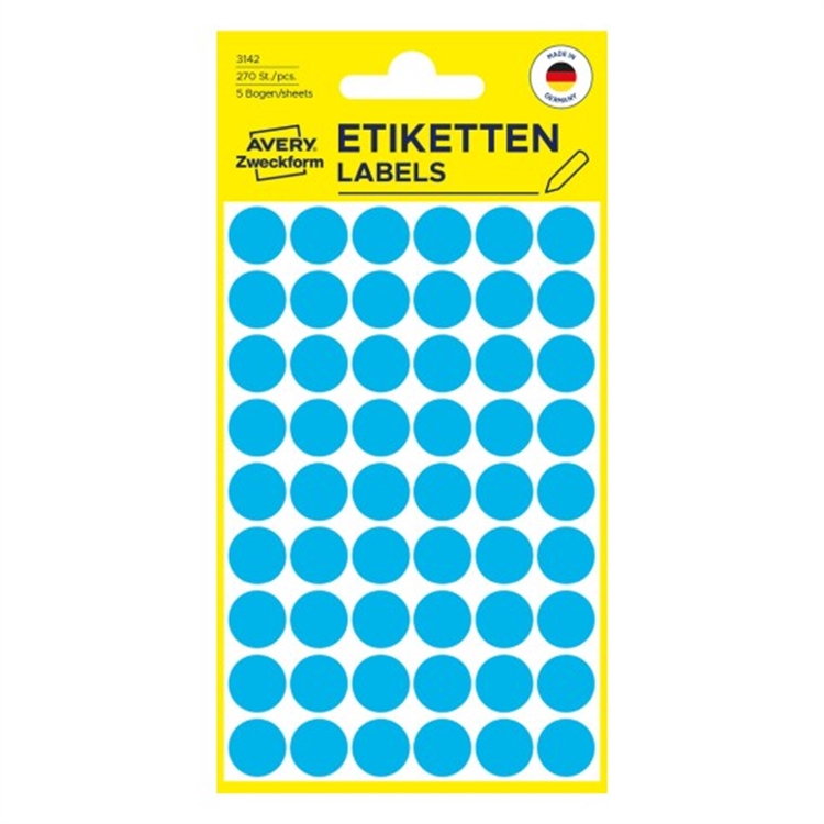AVERY 3142 12MM PYÖREÄ SIN. TARRA /270 - 2