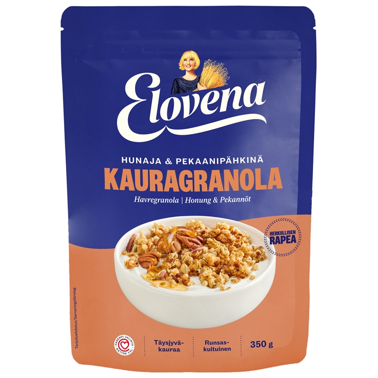 Kauragranola Elovena hunaja ja pekaanipä