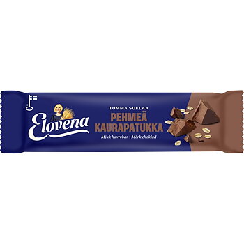 Pehmeä välipalapatukka Elovena tumma suk