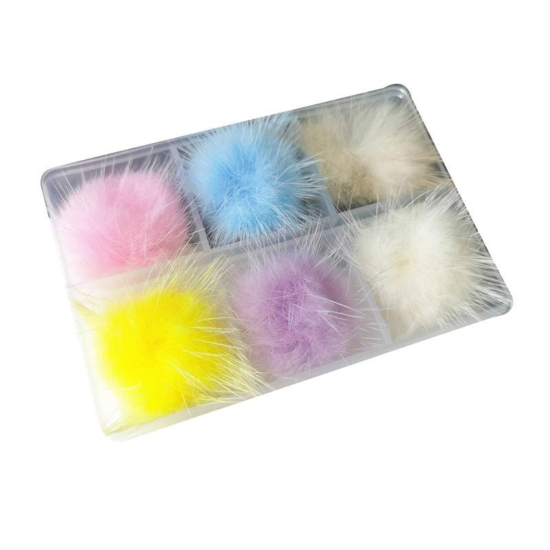 Fluffy puff balls - Pastel 6 pcs - Bano Beauty Sweden AB