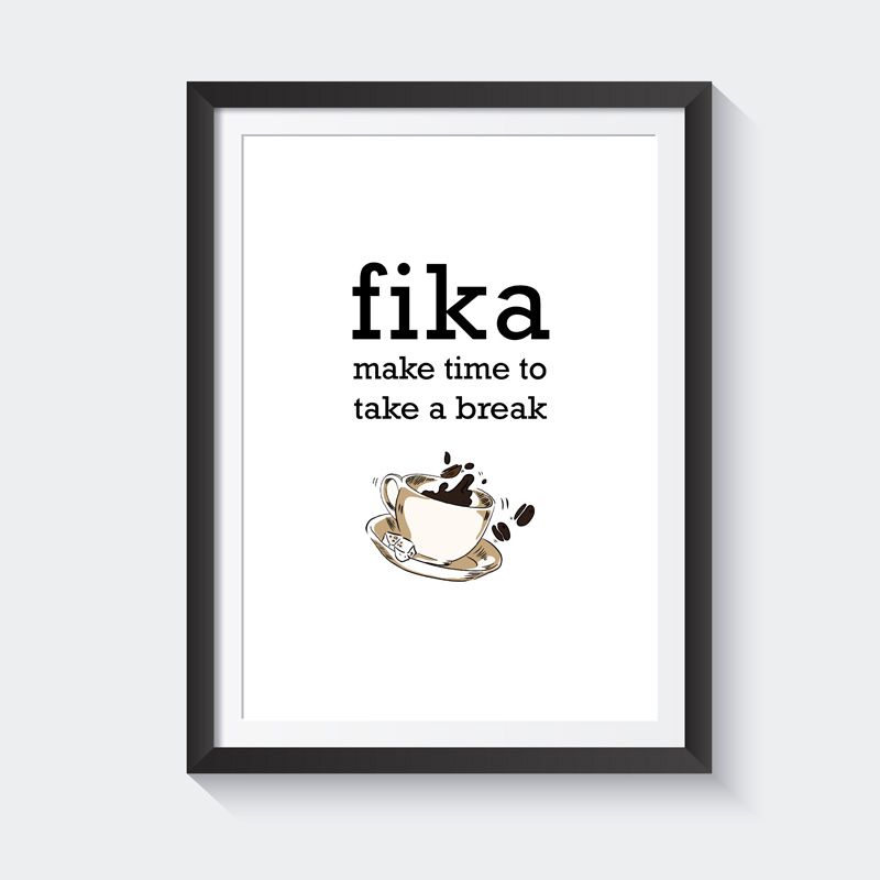 Fika Poster 30x40 cm - Kunskapstavlan® @ RoyalDesign