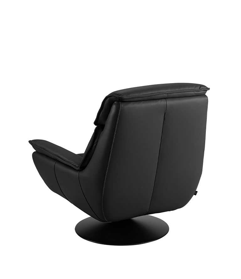 TRIBECA swivel armchair in leather - 2