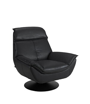 TRIBECA swivel armchair in leather