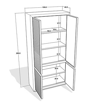 HAYDEN cabinet in oak veneer