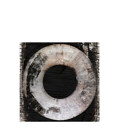 CIRCLE BLACK tavla - 150x150, Aluminium