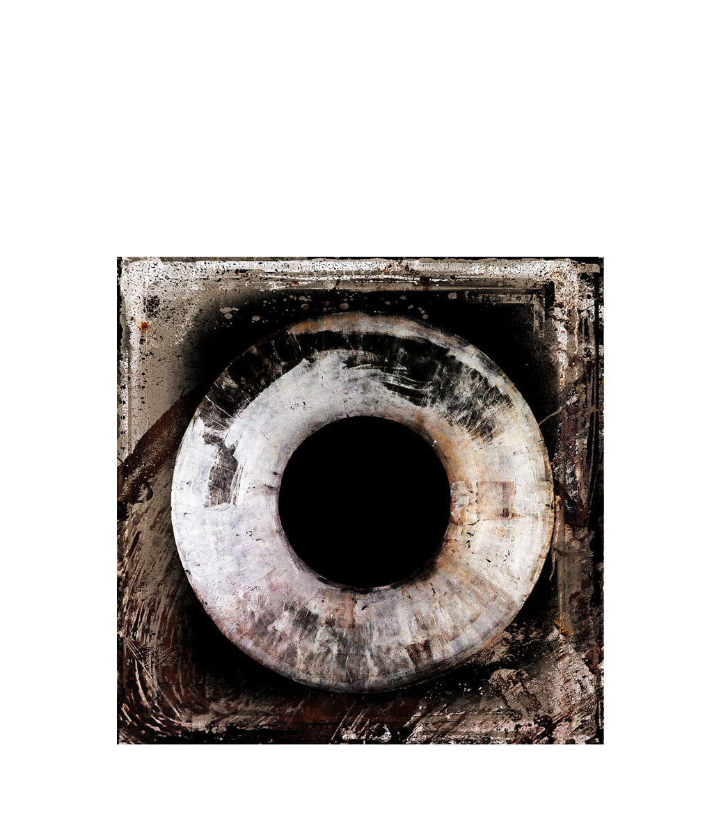 CIRCLE EARTH COLOR tavla - 150x150, Plexiglas