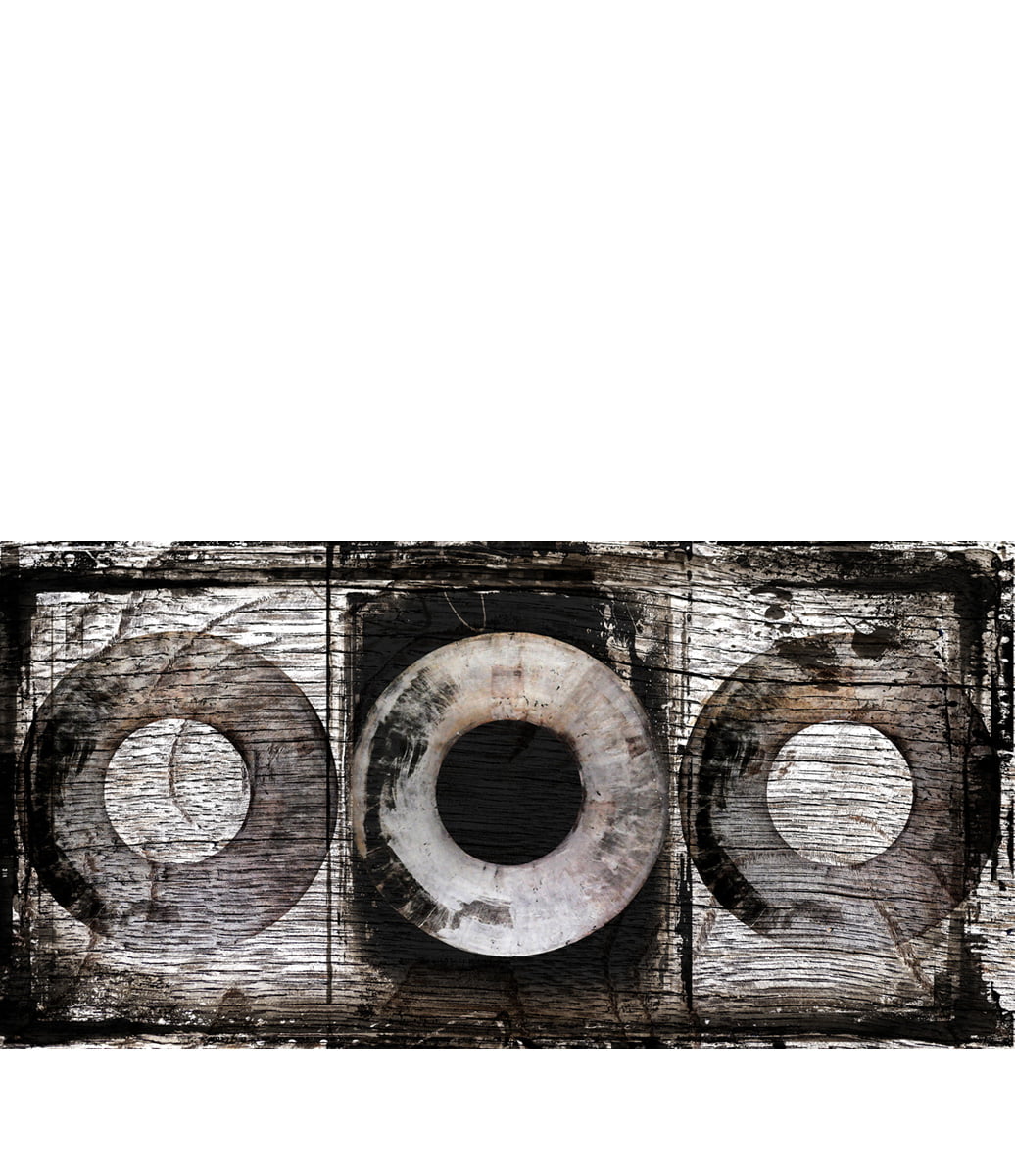 CIRCLES BROWN tavla - 150X60, Aluminium