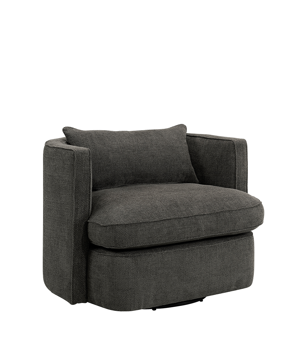 JOAN snurrbar tygfåtölj