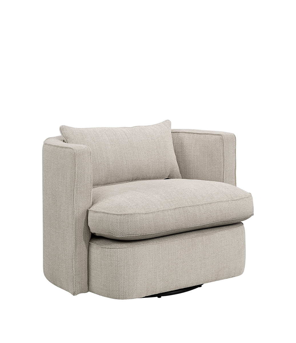 JOAN snurrbar tygfåtölj