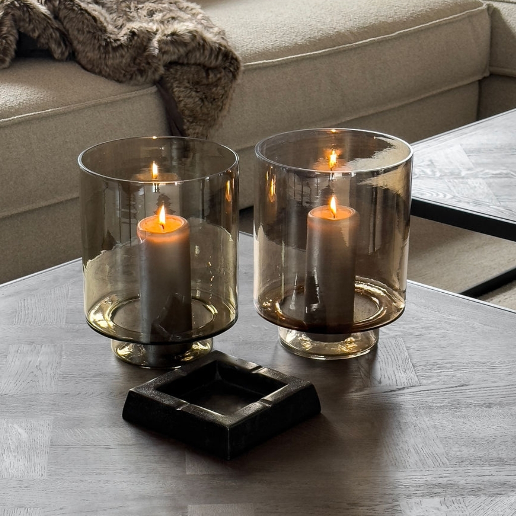 REEF candle lantern in glass (M) - 9