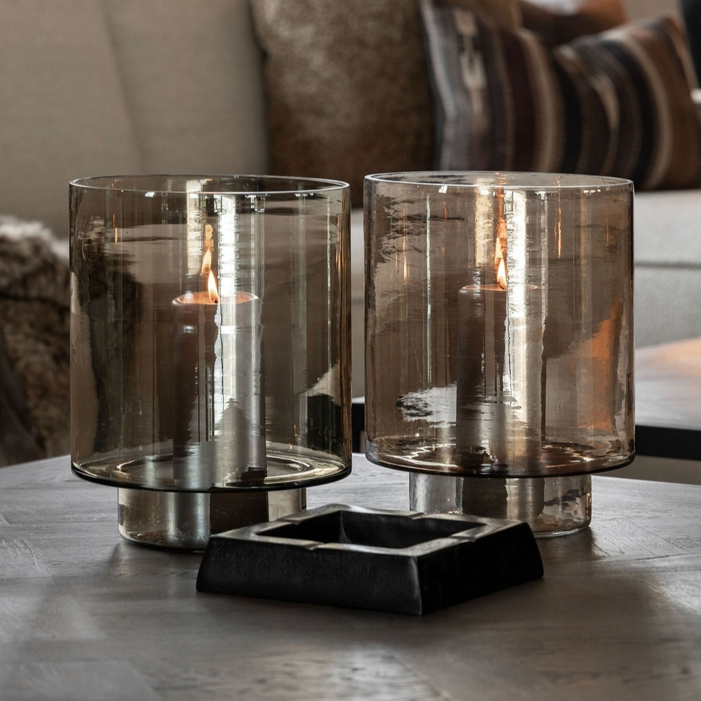 REEF candle lantern in glass (M) - 10