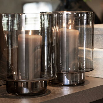 REEF candle lantern in glass (M)