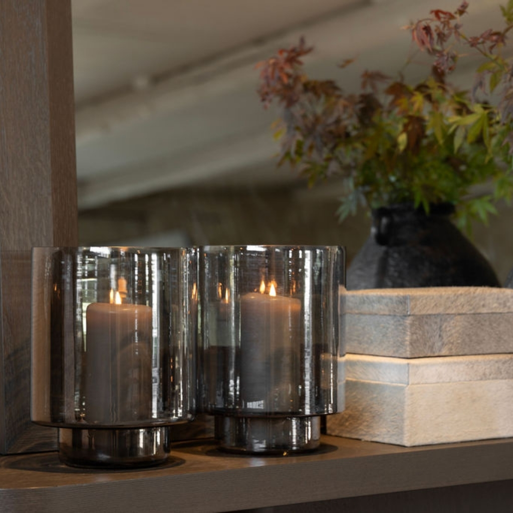 REEF candle lantern in glass (M) - 6