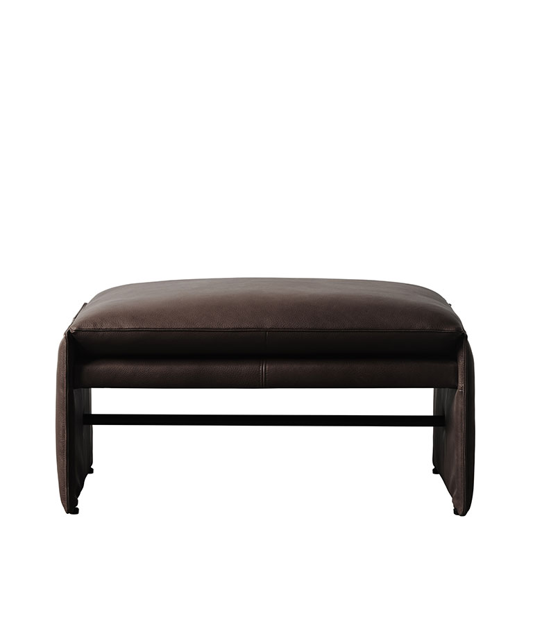 HARLEM footstool in leather - 3