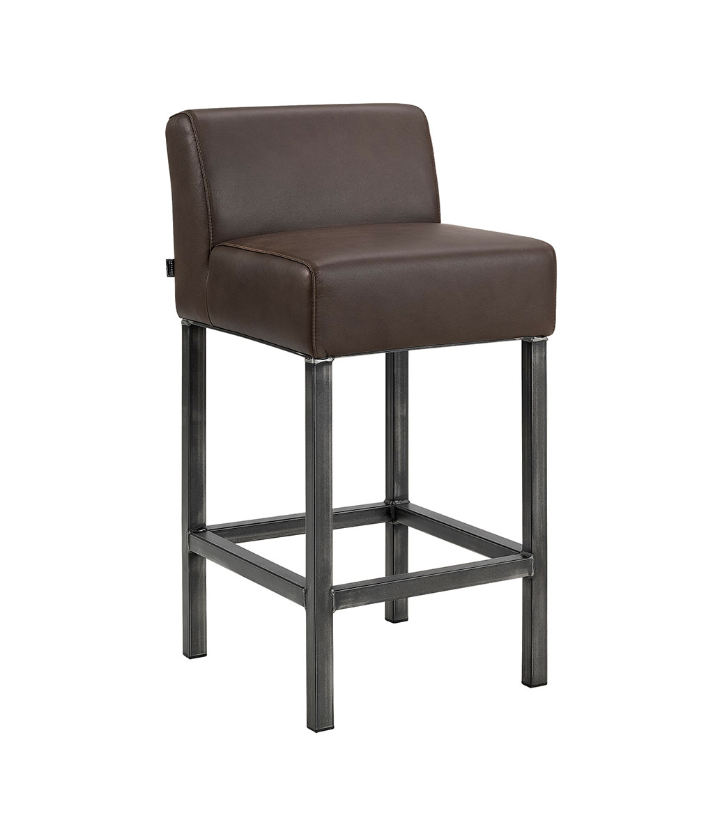 STACEY bar stool with leather seat