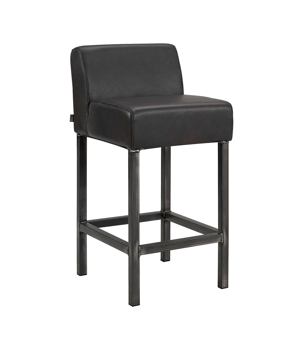 STACEY bar stool with leather seat