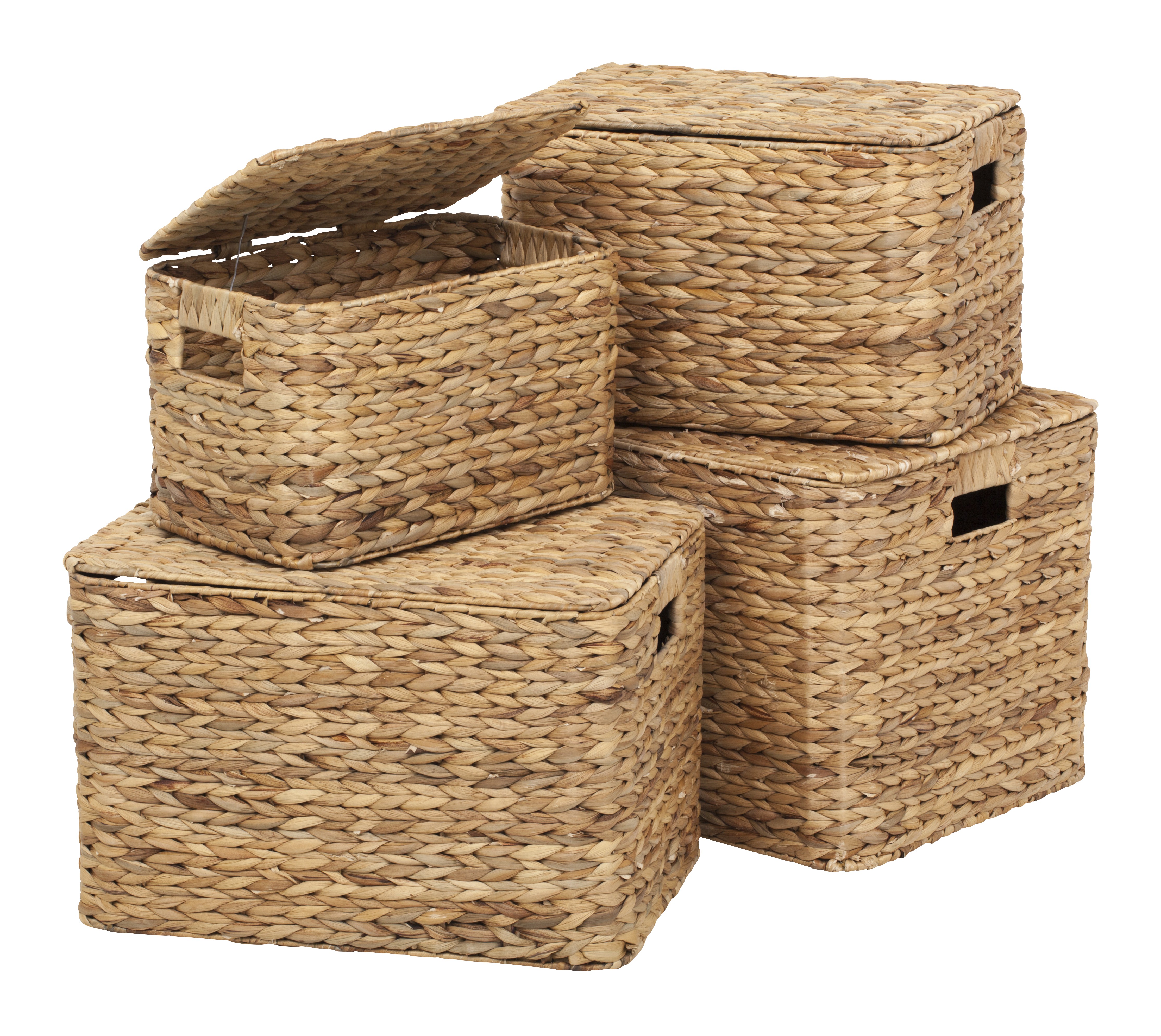 Trunk w.lid Lily natural S/4
